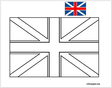 printable british flag to color
